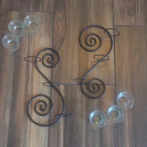 Tea Light Black Wall Sconces